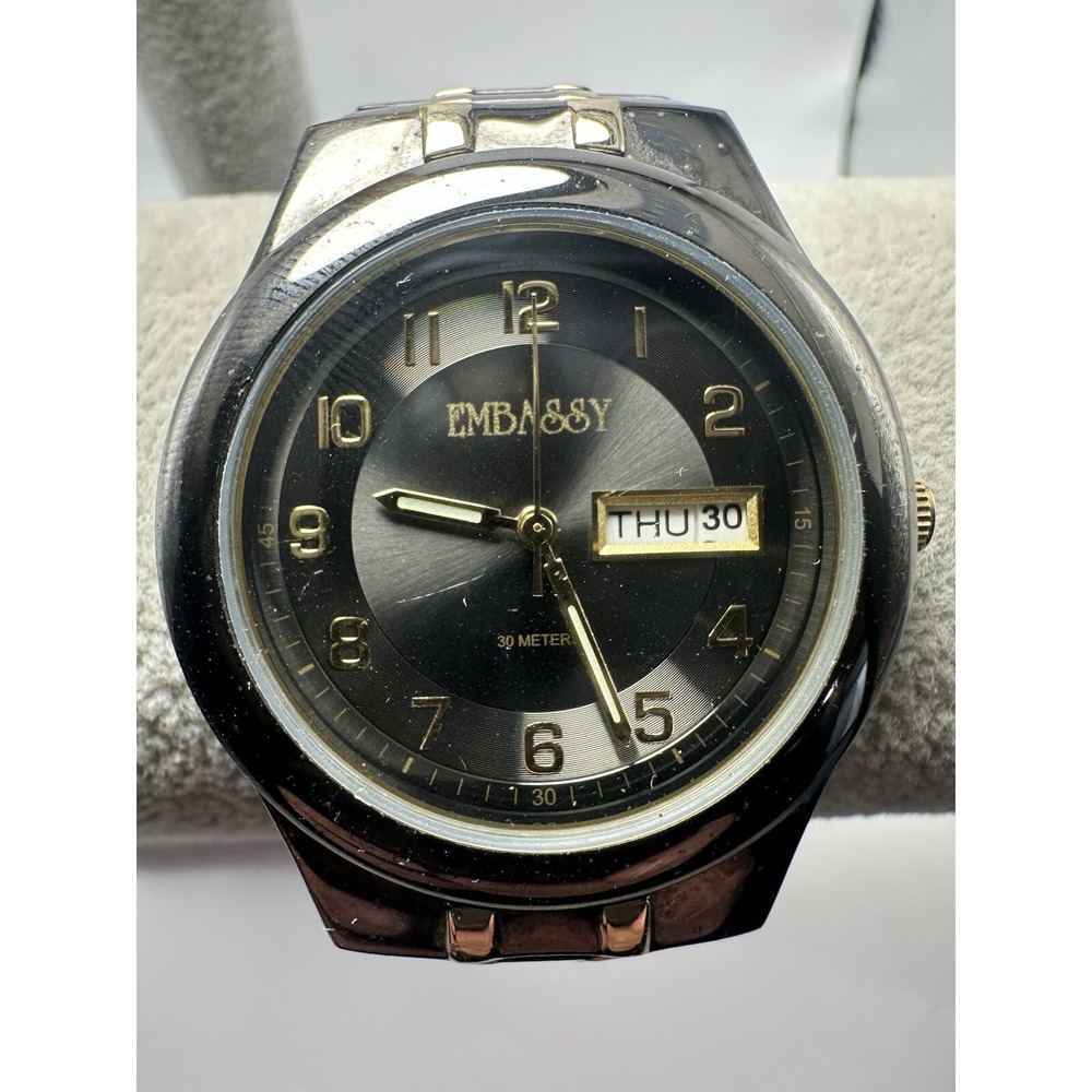 Embassy Waltham WAM008 Mens Watch New Battery‎ 37MM 7" Stretch Band B74